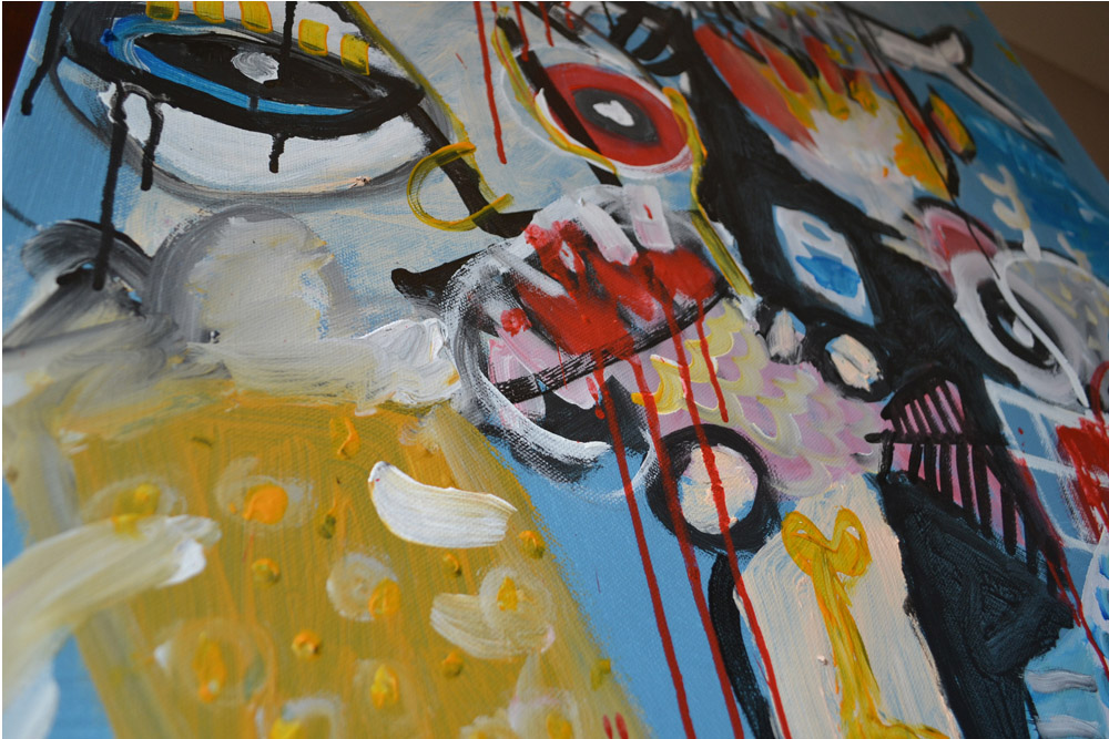 Fish Eaters / Jedlíci ryb by Martin Zemanský - painting - detail 01 Fish Eaters / Jedlíci ryb by Martin Zemanský - painting - detail 01
