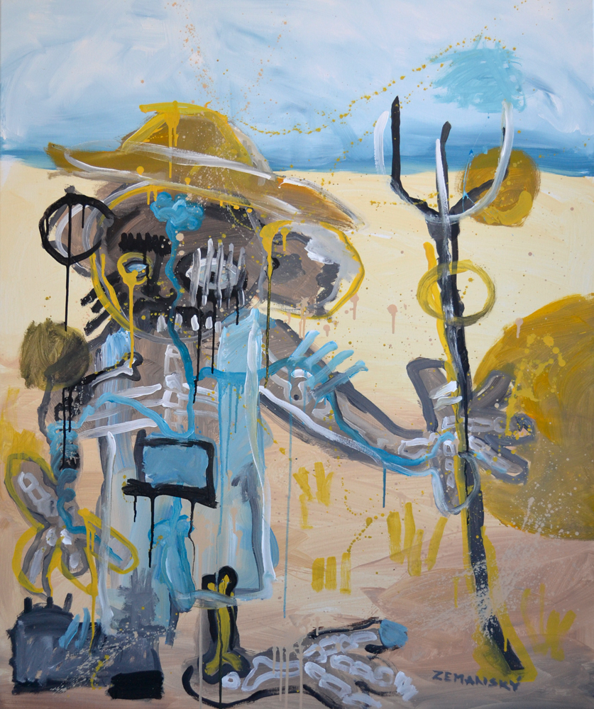Muž v obilí - Man in the fields by Martin Zemanský - painting Muž v obilí - Man in the fields by Martin Zemanský - painting