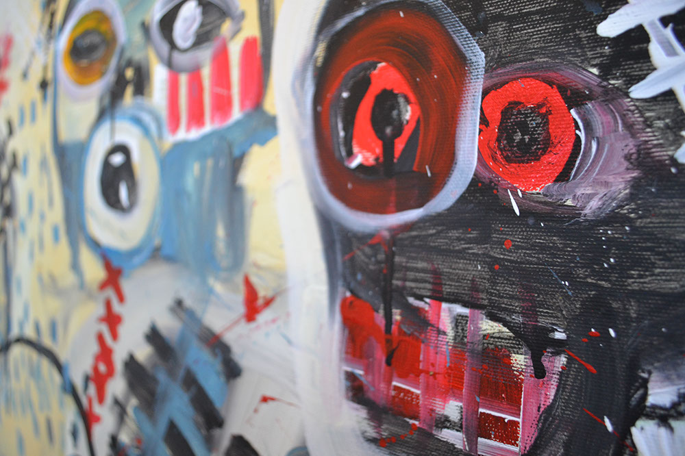 Heads no. 1 by Martin Zemansky - painting, acrylic on canvas Heads no. 1 by Martin Zemansky - painting, acrylic on canvas