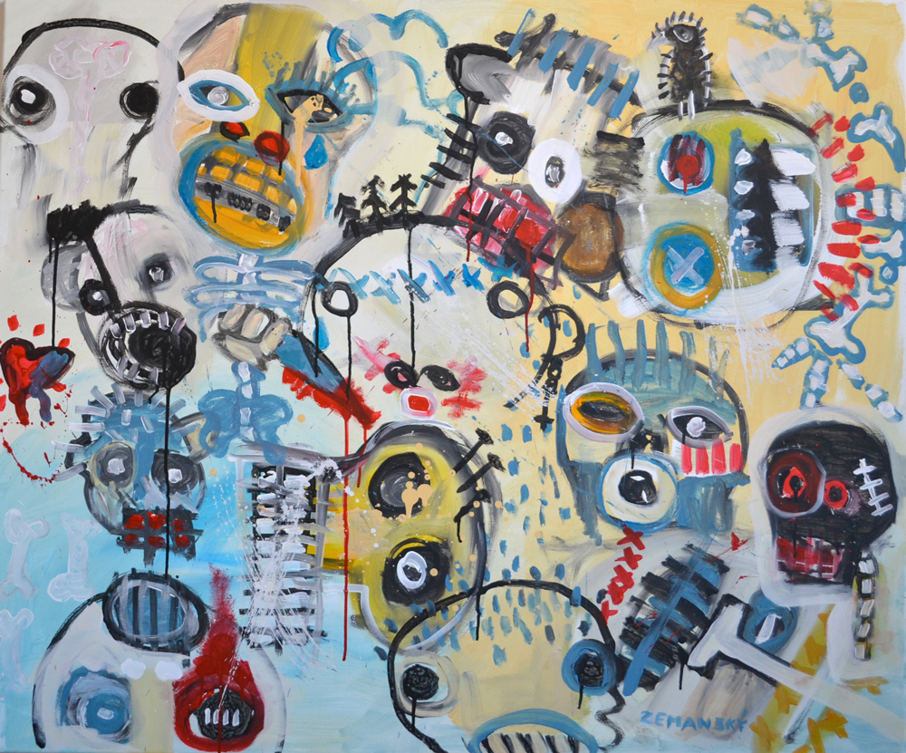 Heads no. 1 by Martin Zemansky - painting, acrylic on canvas Heads no. 1 by Martin Zemansky - painting, acrylic on canvas